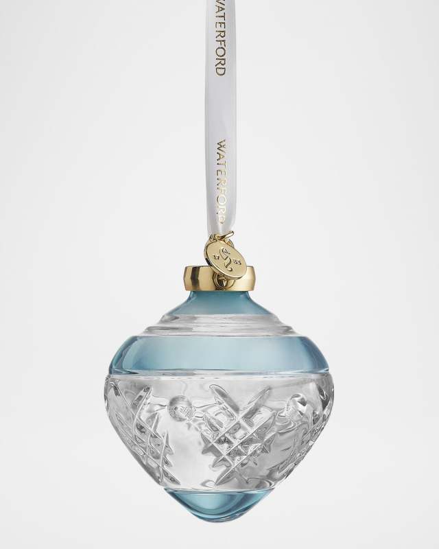 Winter Wonders 2024 Holly Blue Bauble Christmas Ornament